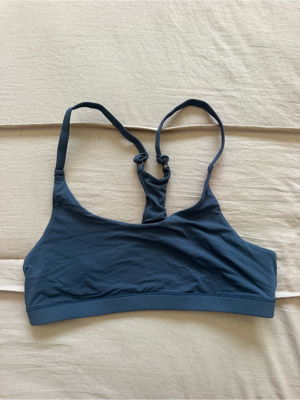 SKIMS Navy Racerback Light-Support Bralette